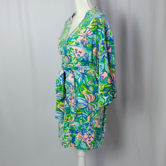 Lilly Pulitzer Super Soft Velour Elaine Robe  s/m - Picture 3 of 7